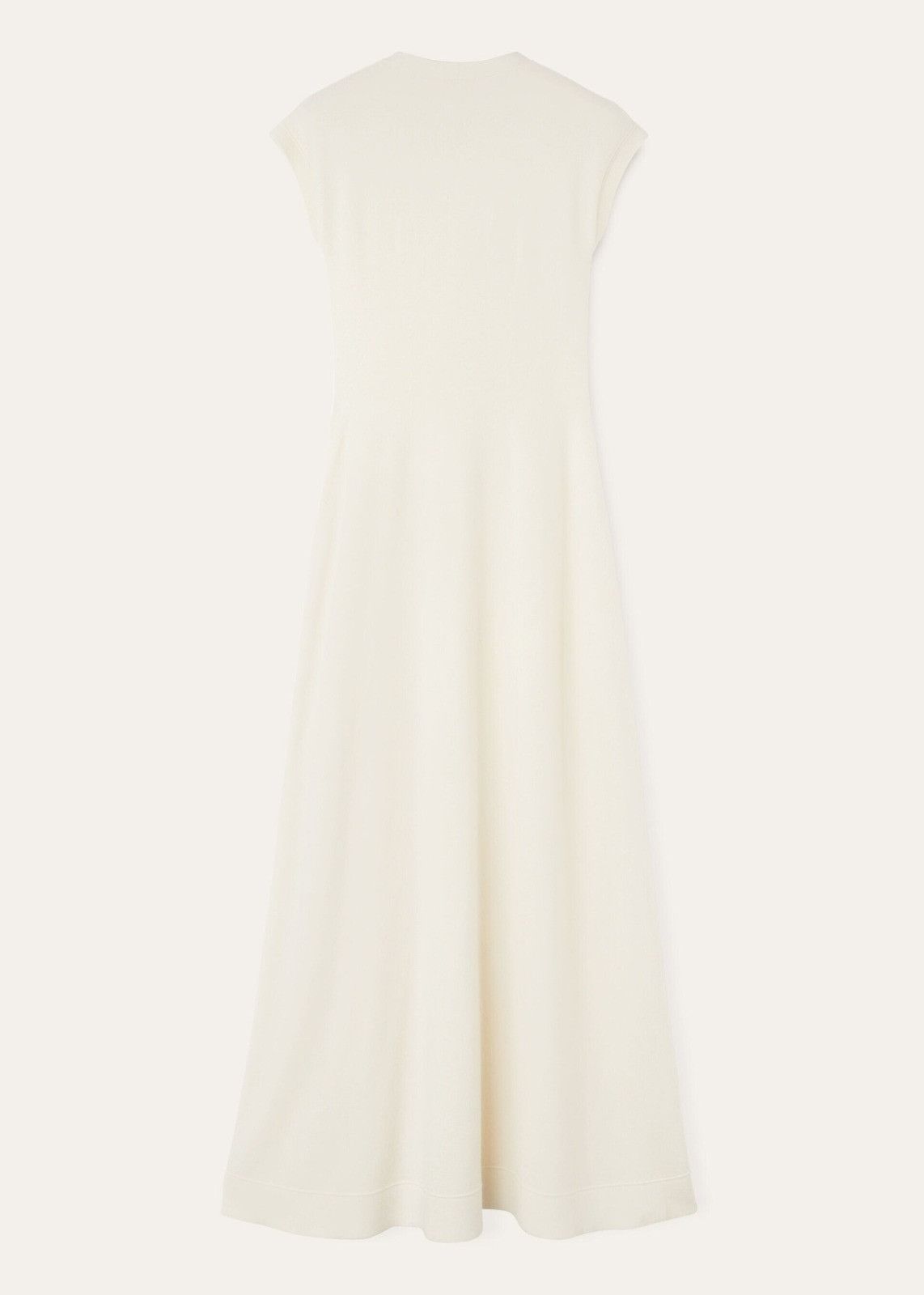 Loro Piana o1srvl11e1125 FAO4533 Cocooning Dreamy Soft Dress in White Size XS / US 0-2 / IT 36-38 - 2 Thumbnail