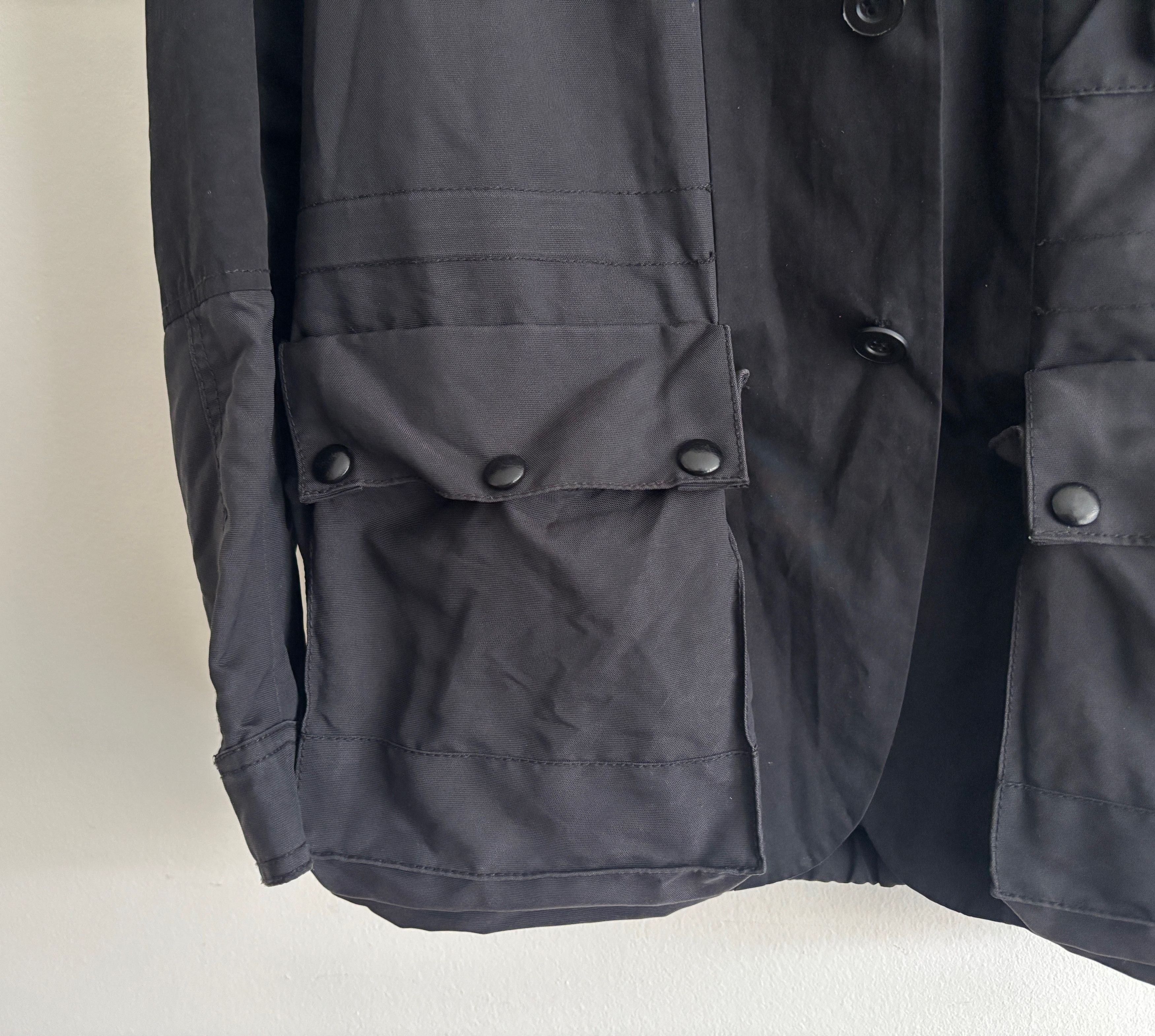 Kai Aakmann Kai-Aakmann Hooded Hybrid Black Field Jacket - Medium Size US M / EU 48-50 / 2 - 12 Thumbnail