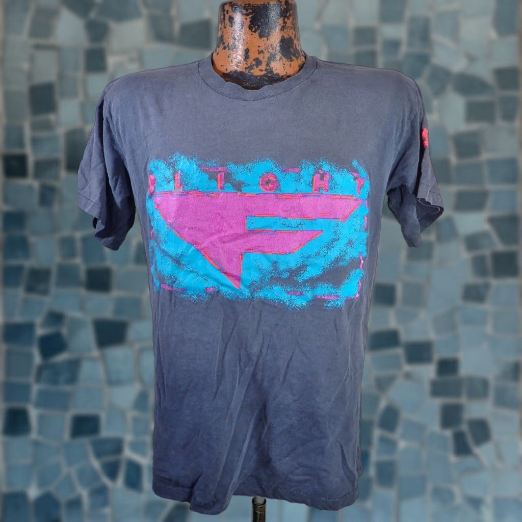 Nike VINTAGE Nike Flight T-Shirt | Nike Air Jordan Graphic Tee | Black Crew Neck Mens M | 1990s Distressed Single Stitch | USA Made | Michael Jordan Size US M / EU 48-50 / 2 - 1 Thumbnail