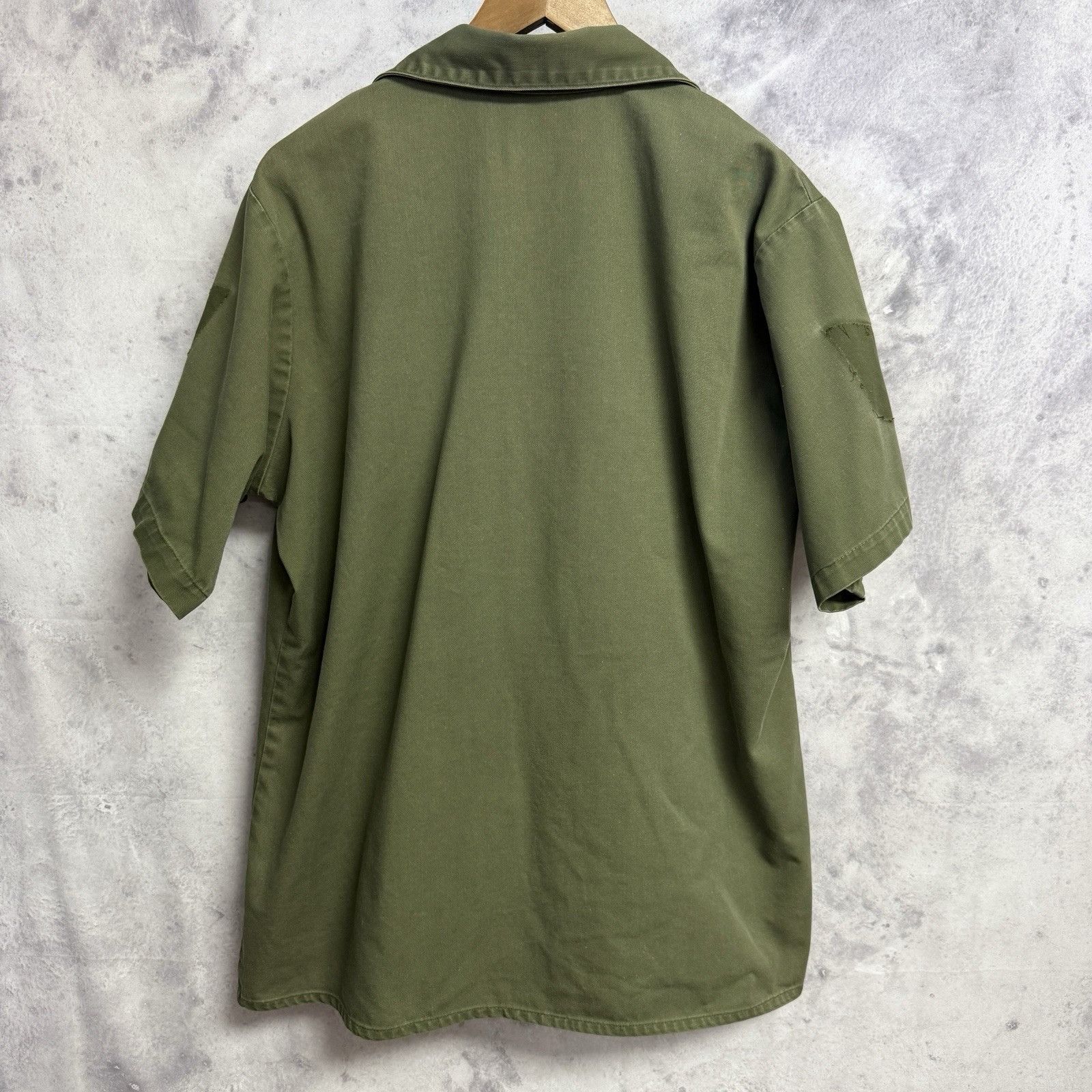 Vintage Vintage US Air Force Military Sateen Short Sleeve Button Up Size US XL / EU 56 / 4 - 2 Thumbnail