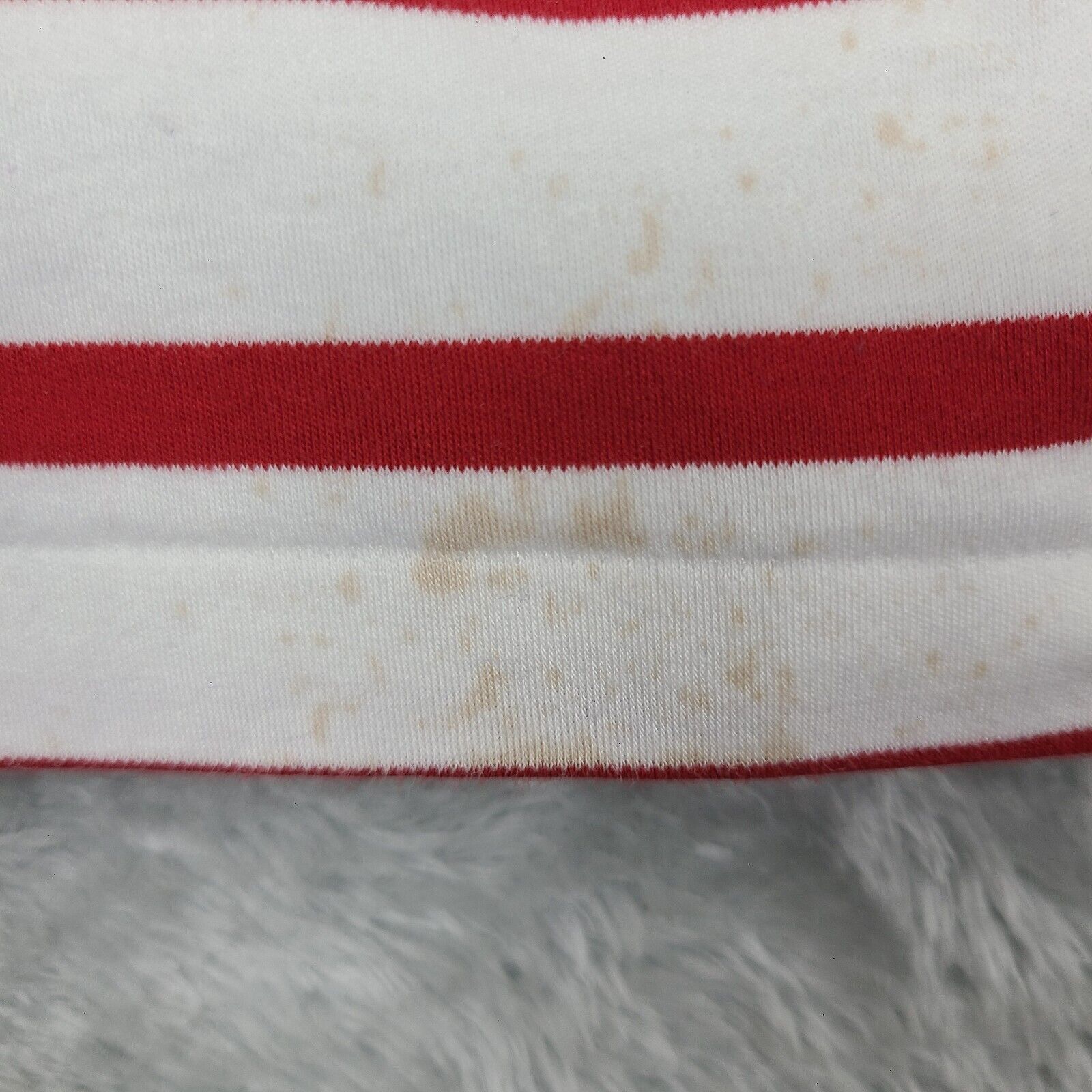 Polo Ralph Lauren Polo Ralph Lauren Men's White/Red Stipe Custom Fit Crew-Neck Size US L / EU 52-54 / 3 - 8 Thumbnail