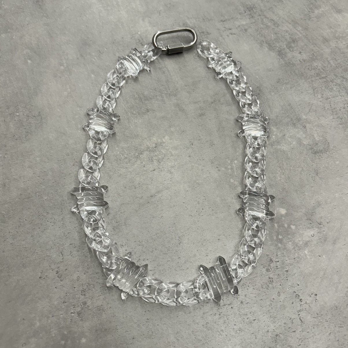 Vintage Y2K 2000s translucent clear barbed wire hiphop skater chain Size ONE SIZE - 2 Thumbnail