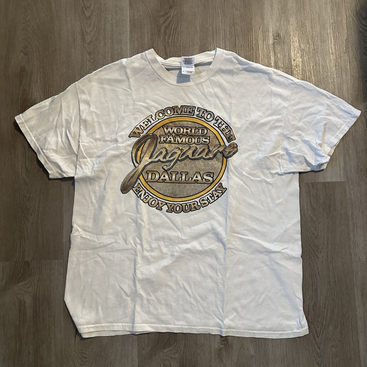 Designer × Vintage Jaguars Strip Club Dallas Shirt Vintage Size XL White Size US XL / EU 56 / 4 - 1 Thumbnail