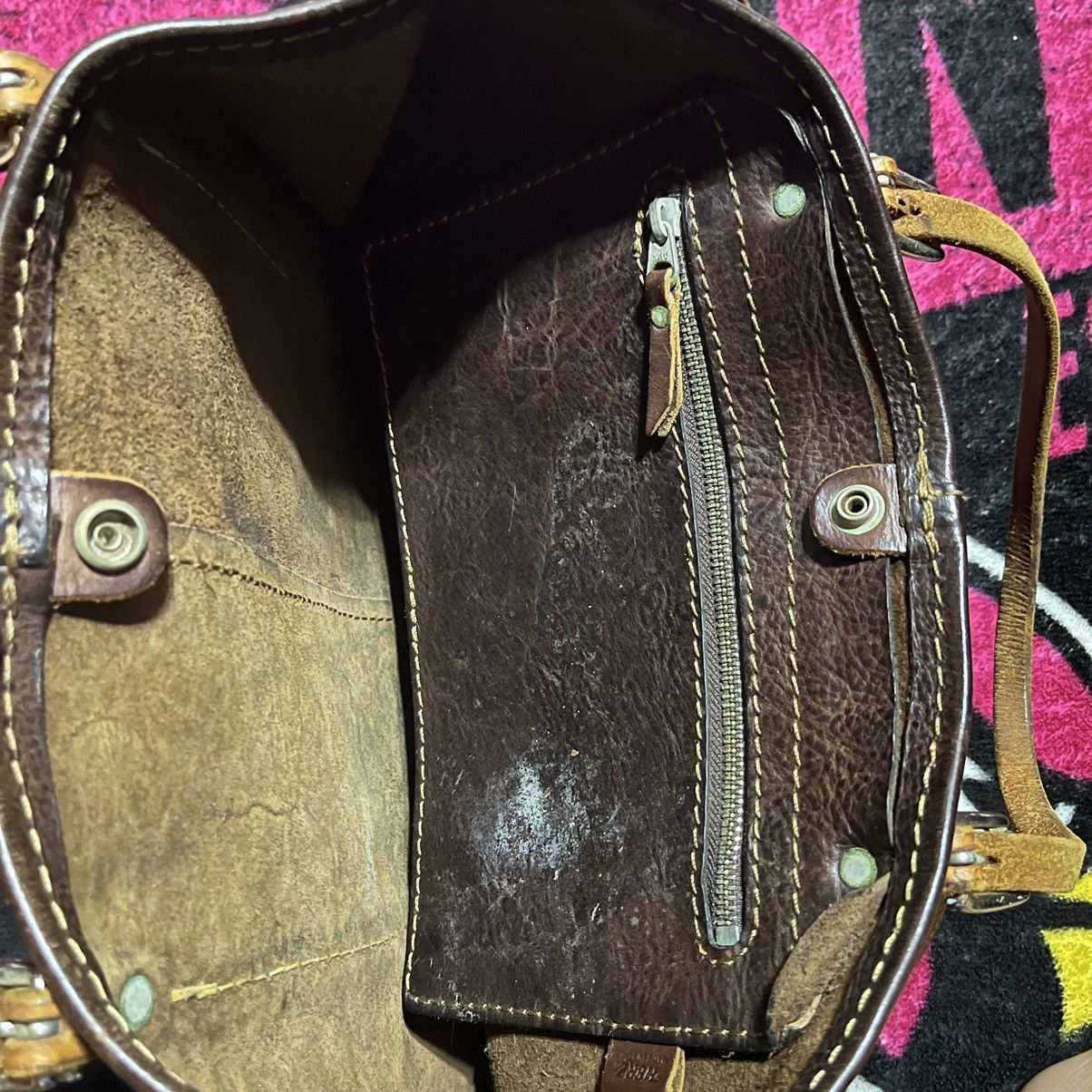 Japanese Brand Herz Japan 2 Way Leather Shoulder / Tote Bag Size ONE SIZE - 12 Thumbnail