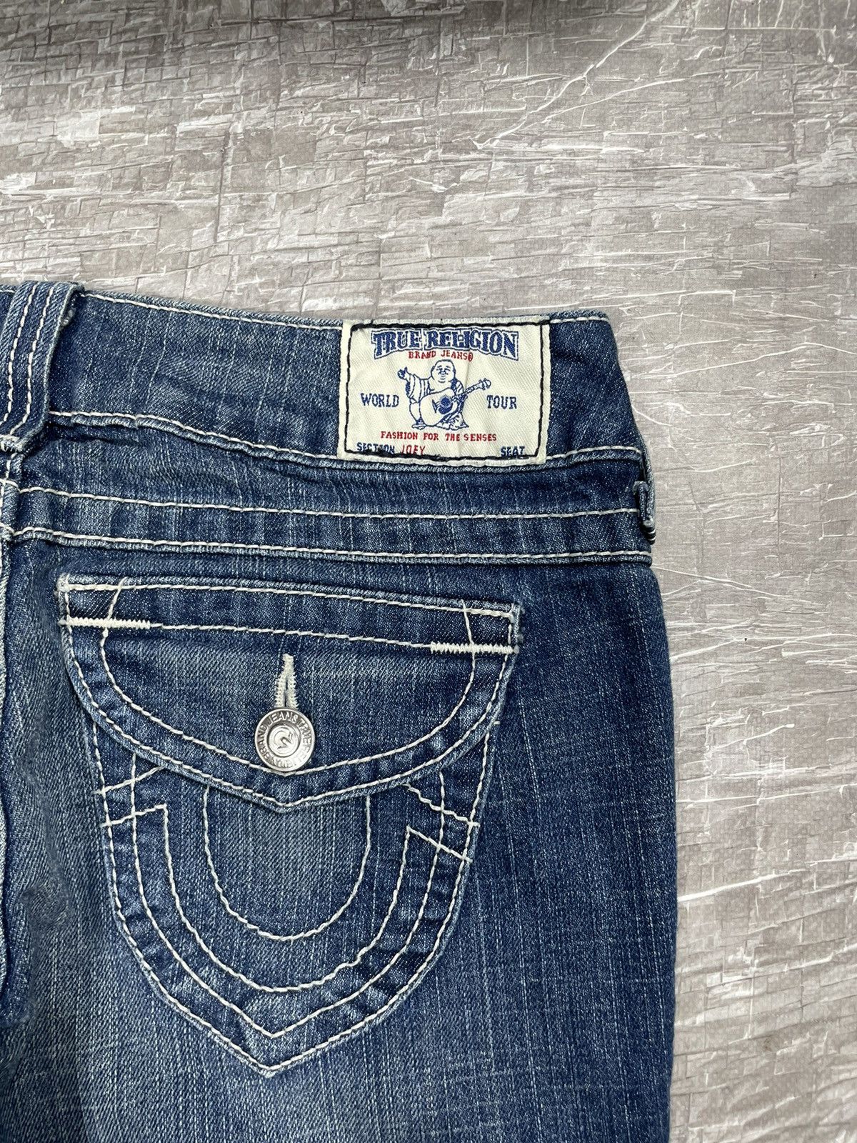 True Religion True Religion Rare Vintage Flared Contrast Stitch Y2K Jeans Size 26" / US 2 / IT 38 - 11 Thumbnail