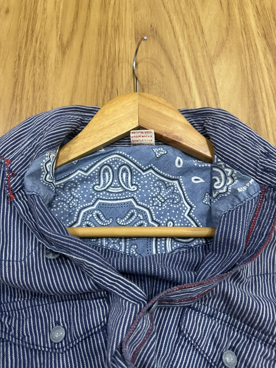 45rpm 45Rpm Metal Button Logo Hickory Stripes Shirt Fit XS Size US XS / EU 42 / 0 - 13 Thumbnail