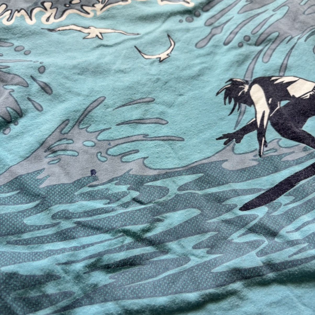 Vintage Vintage 80’s Rare Surfe Boxy All Over Print Punk T-Shirt Size US L / EU 52-54 / 3 - 7 Thumbnail