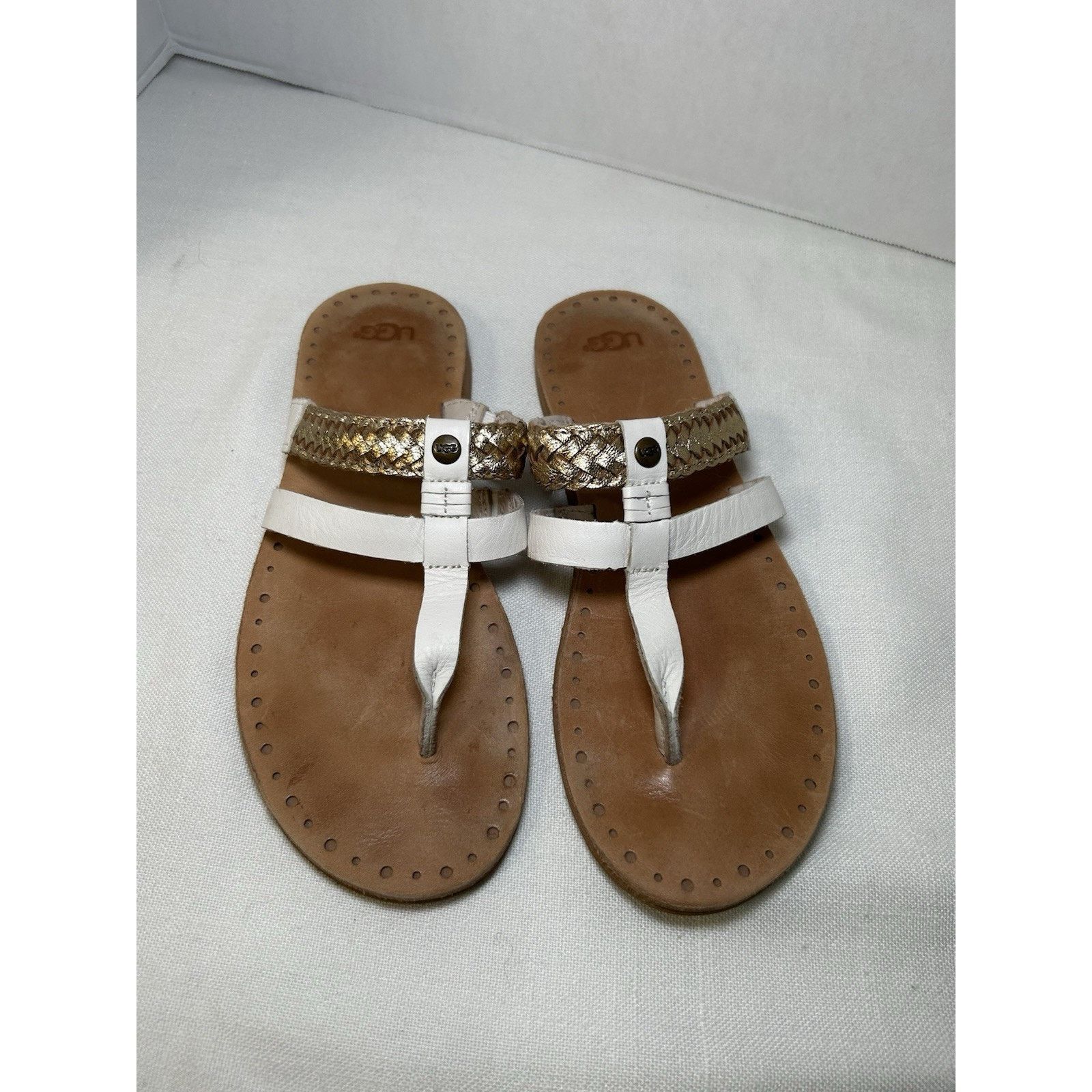 Ugg UGG Audra Leather Braided Thong Flip Flop Sandal Women SZ 9 Size US 9 / IT 39 - 1 Thumbnail