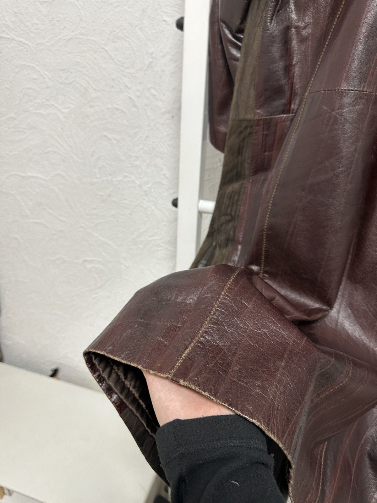 Vintage Vintage 90s Women’s Leather Trench Coat Der Nova L size Size L / US 10 / IT 46 - 11 Thumbnail