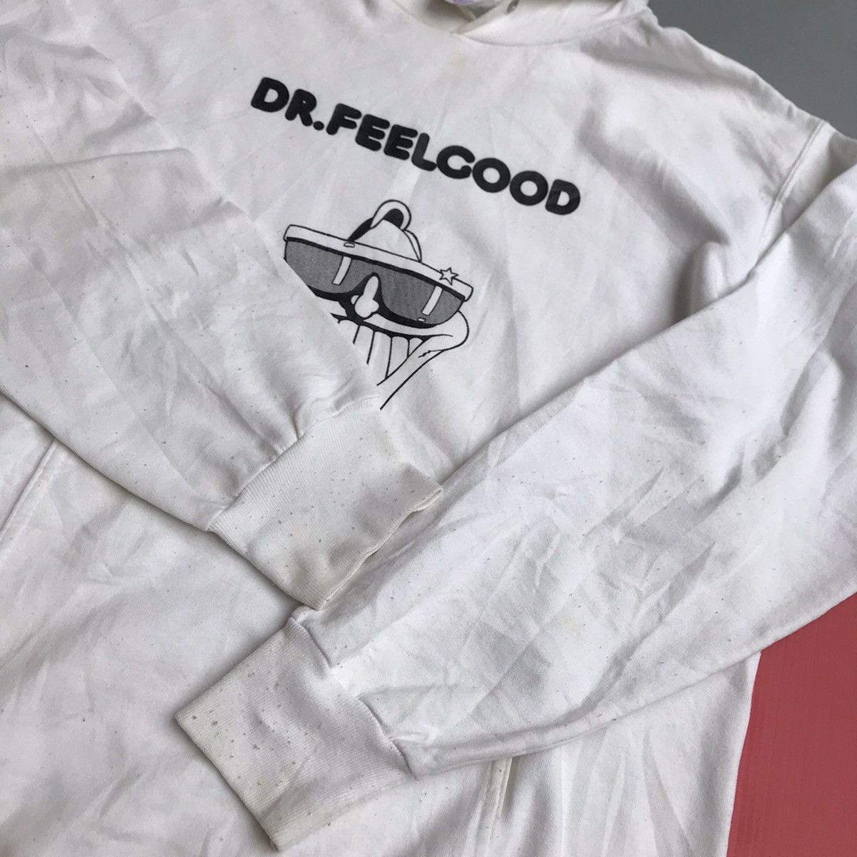 Band Tees × Vintage Vintage Dr Feelgood Hoodie Jumper White Jacket Sportswear Size US M / EU 48-50 / 2 - 11 Thumbnail