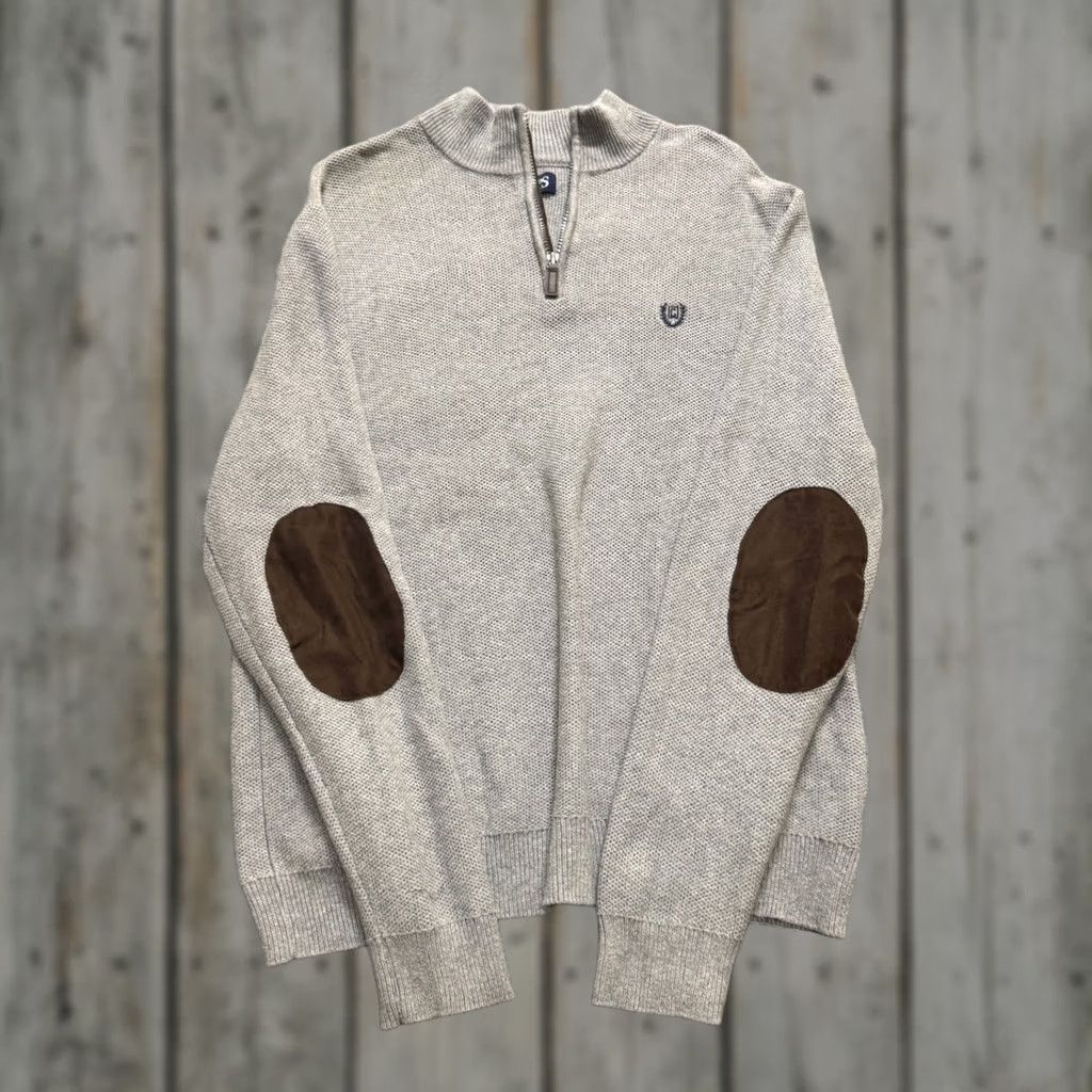 Chaps Chaps Pullover Sweatshirt Men's 2XL Gray Quarter Zip Elbow Pads Cotton Casual Big & Tall Sweatshirt Men Gray 2XL Size US XXL / EU 58 / 5 - 1 Thumbnail