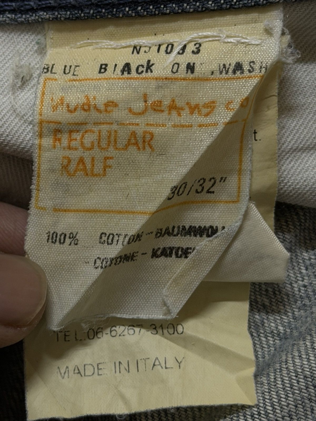 Nudie Jeans Vintage Y2K Nudie Italy Regular Ralf Faded Wash Distressed Size US 31 - 7 Thumbnail
