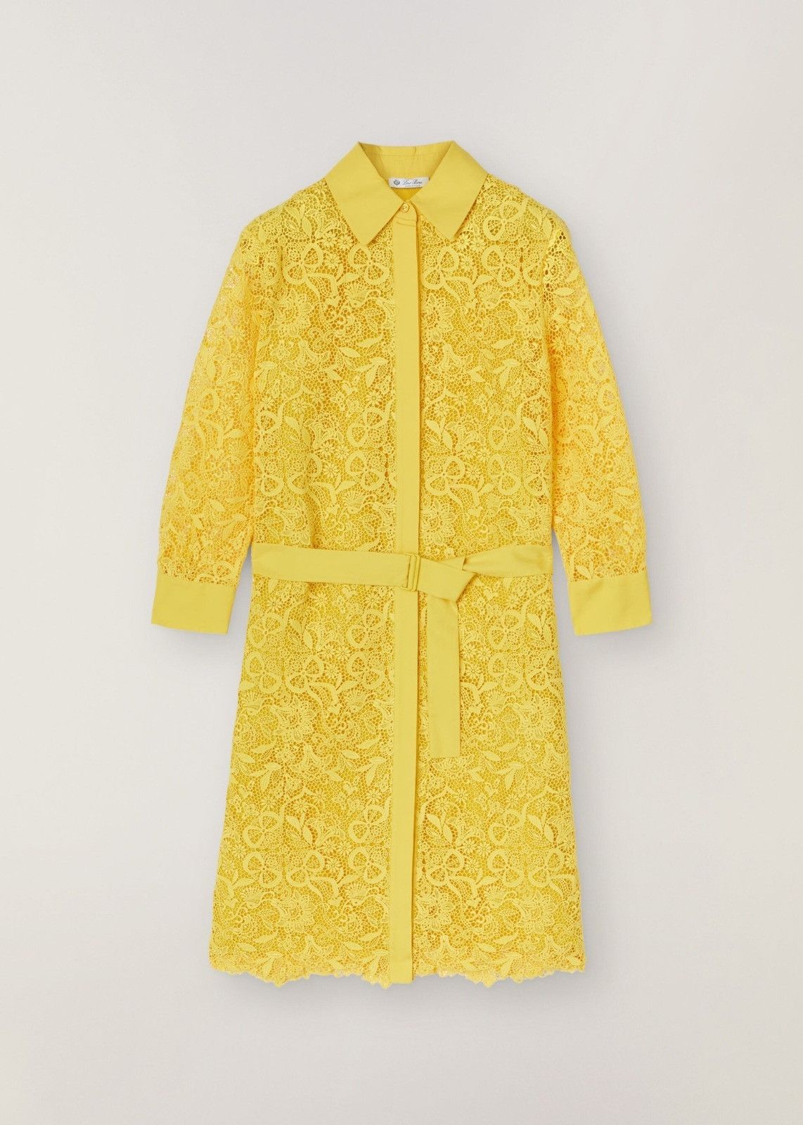 Loro Piana o1srvl11e0824 Evangeline Infinite Midi Dress in Yellow Size L / US 10 / IT 46 - 1 Thumbnail