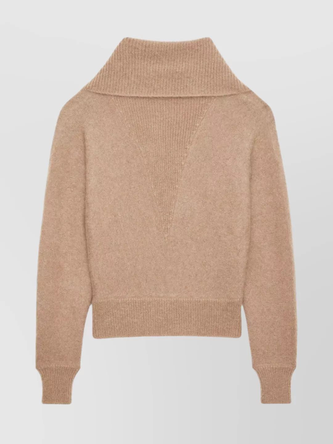 Saint Laurent Paris oc11z1125 751095 Shawl Neck Sweater in Mohair in Brown Size US S / EU 44-46 / 1 - 2 Thumbnail