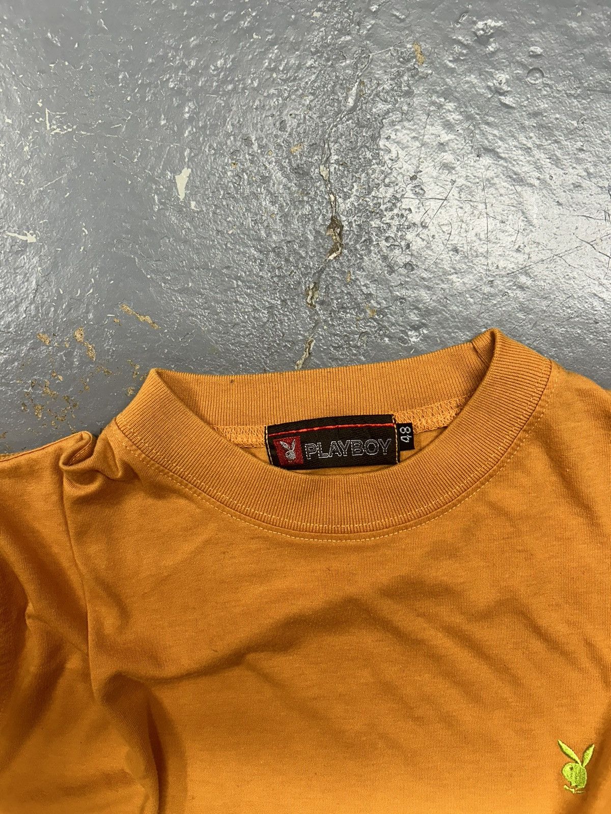 Playboy × Vintage Crazy Vintage 90s Essential Orange Playboy Logo Tee Shirt Size US M / EU 48-50 / 2 - 3 Thumbnail