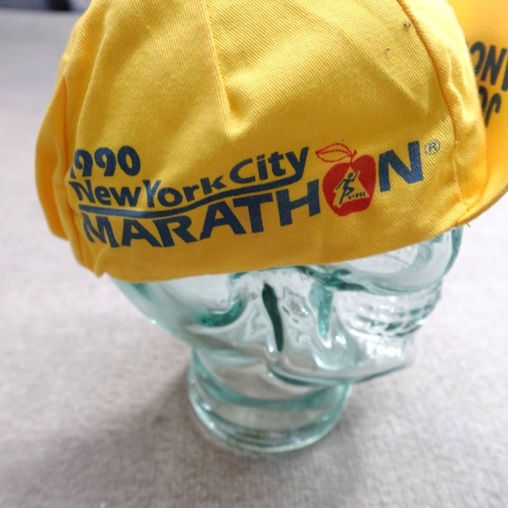 Vintage Vintage New York City Marathon Short Brim Hat Yellow 1990 John Hancock NEW Hat Men One Size Yellow 1990s Vintage Nike? Size US 35 - 2 Thumbnail