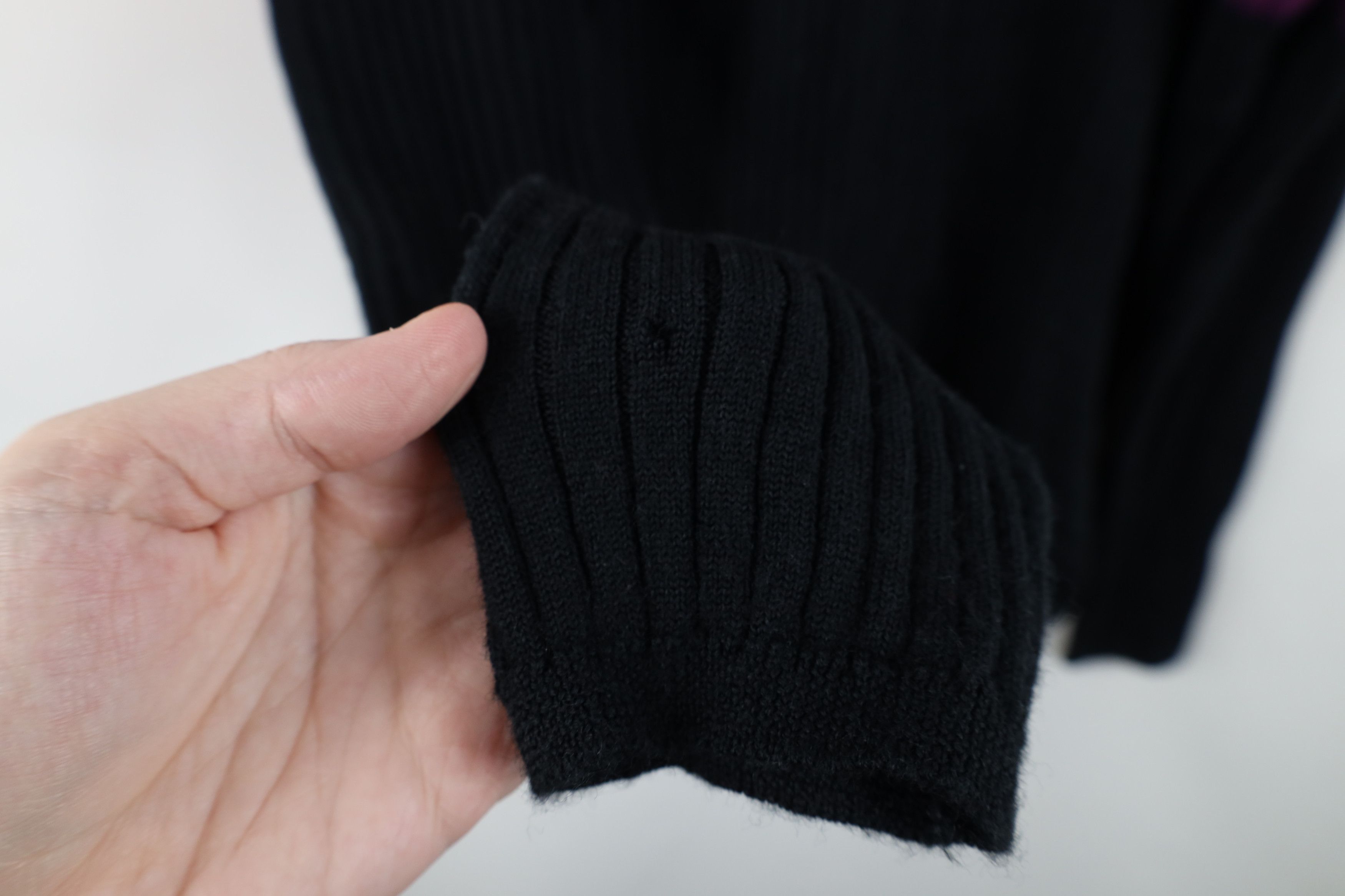 Vintage Vintage 90s Streetwear Wool Ribbed Knit Turtleneck Sweater Size XL / US 12-14 / IT 48-50 - 7 Thumbnail