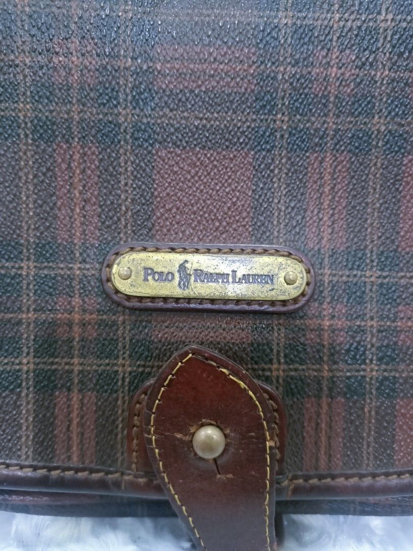 Polo Ralph Lauren Vintage Polo Ralph Lauren Plaid Leather Shoulder Bag Size ONE SIZE - 3 Thumbnail