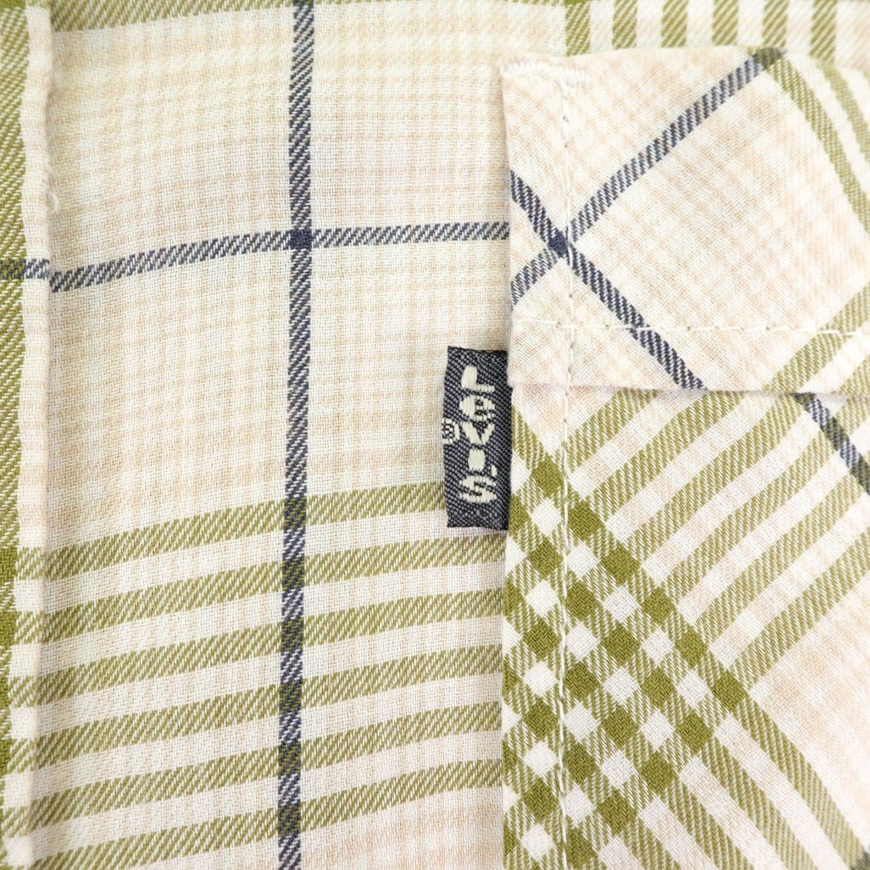 Levi's VINTAGE Levi's Shirt Mens Large Plaid Button-Up 90s Casual Outdoor Beige Cotton Shirt Mens Large 90s Levi's Size US L / EU 52-54 / 3 - 4 Thumbnail