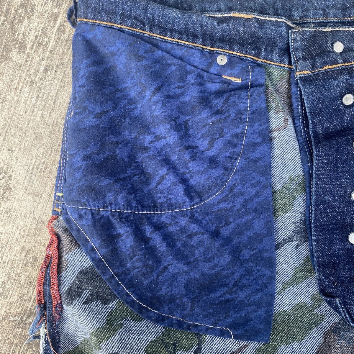 Japanese Brand × Maharishi × Vintage Vintage Maharishi Jeans 13 oz Denim Bonsai Dragon Embroidery Size US 34 / EU 50 - 7 Thumbnail