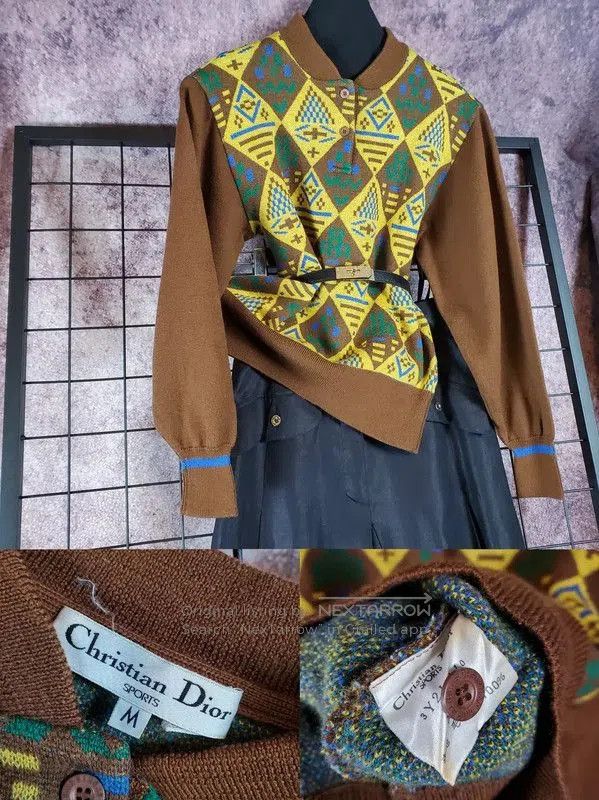 Dior Dior Brown Wool Long Sleeve Sweater for Women . Size M / US 6-8 / IT 42-44 - 2 Thumbnail