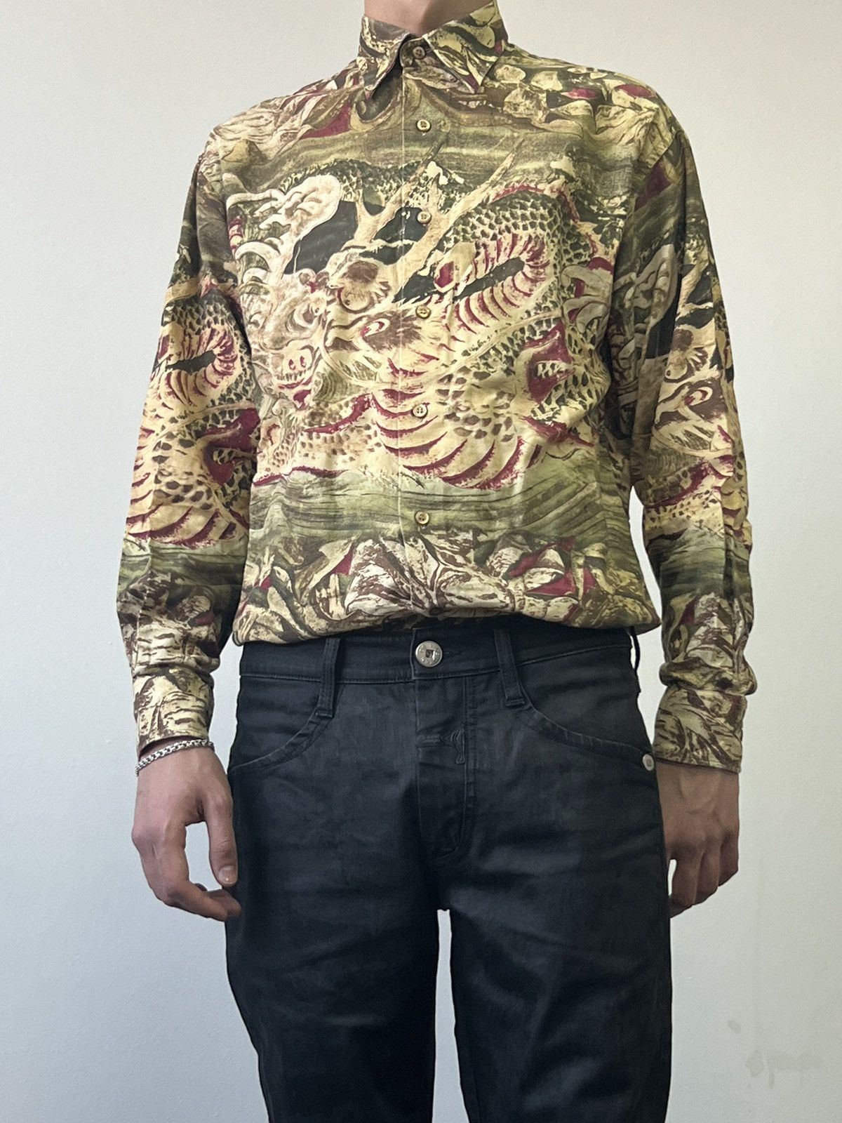 Kenzo × Vintage Crazy overprinted Dragon Yohji Yamamoto style Shirt Kenzo Size US L / EU 52-54 / 3 - 1 Thumbnail