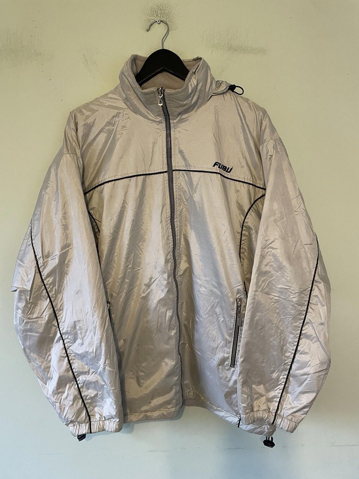 Fubu Vintage Fubu Reversible Fleece Jacket XL Silver Size US XL / EU 56 / 4 - 1 Thumbnail