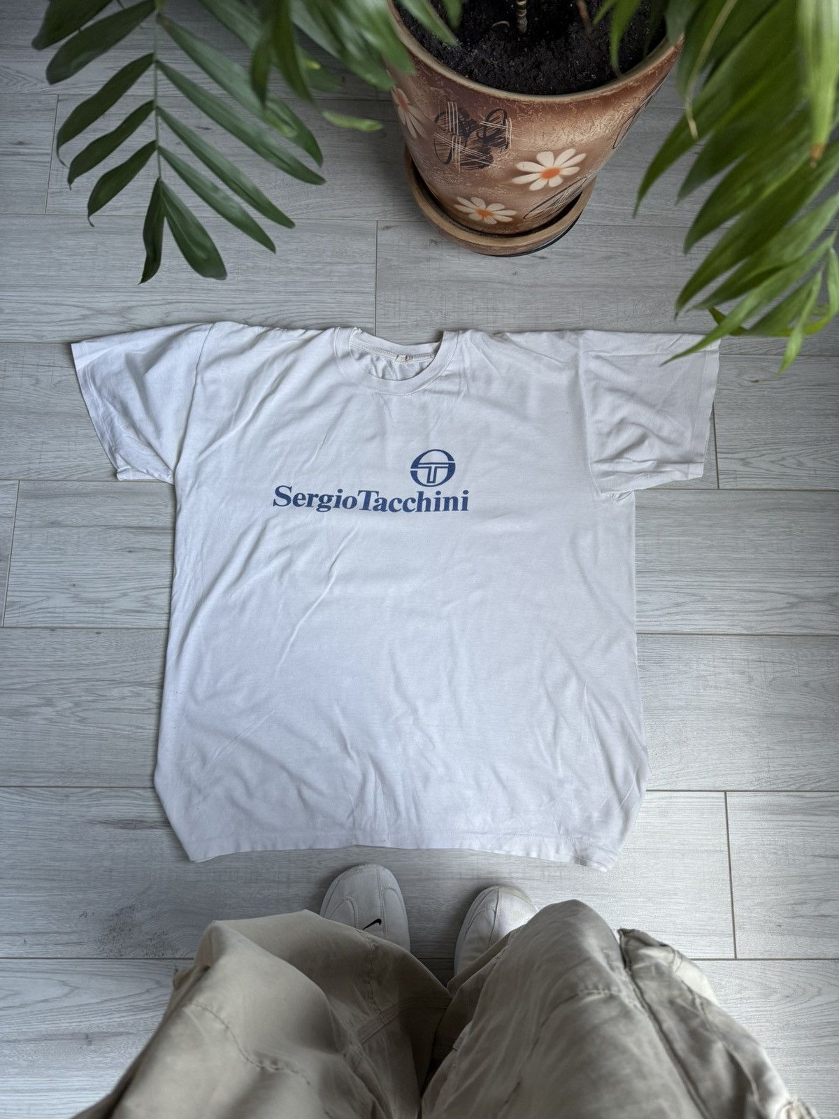 Sergio Tacchini × Vintage Vintage tee 90’s Sergio Tacchini T-shirt brand logo Size US XL / EU 56 / 4 - 1 Thumbnail