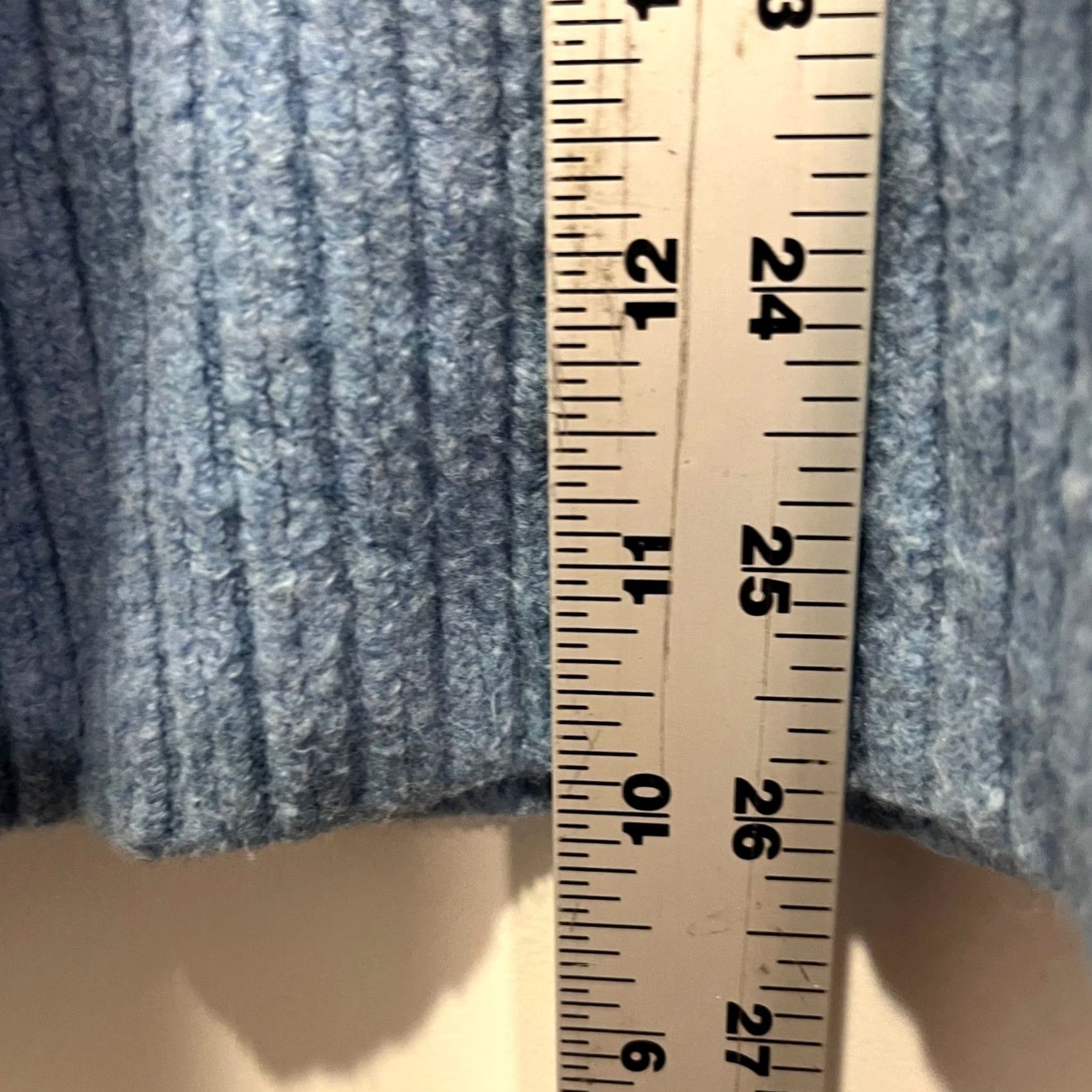 Vintage L.L. Bean Women Waffle Knit Turtleneck Pullover Side Zip Sweater Blue Large Size L / US 10 / IT 46 - 6 Thumbnail