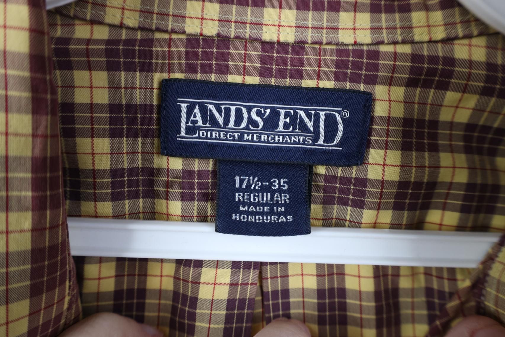 Lands' End Vintage 90s Lands End Collared Button Down Shirt Plaid Size US XL / EU 56 / 4 - 7 Thumbnail