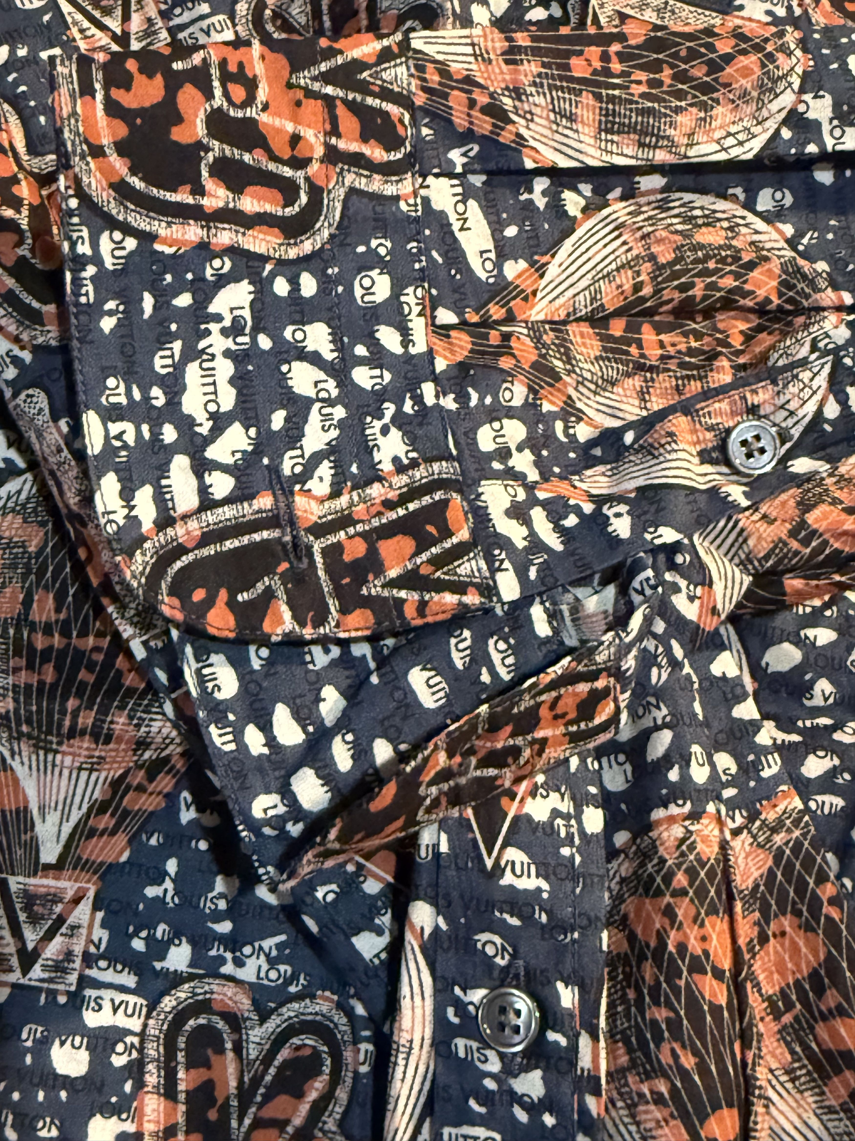 Louis Vuitton Louis Vuitton Peace & Hot Air Balloon Print Button Up Shirt Size US XL / EU 56 / 4 - 6 Thumbnail