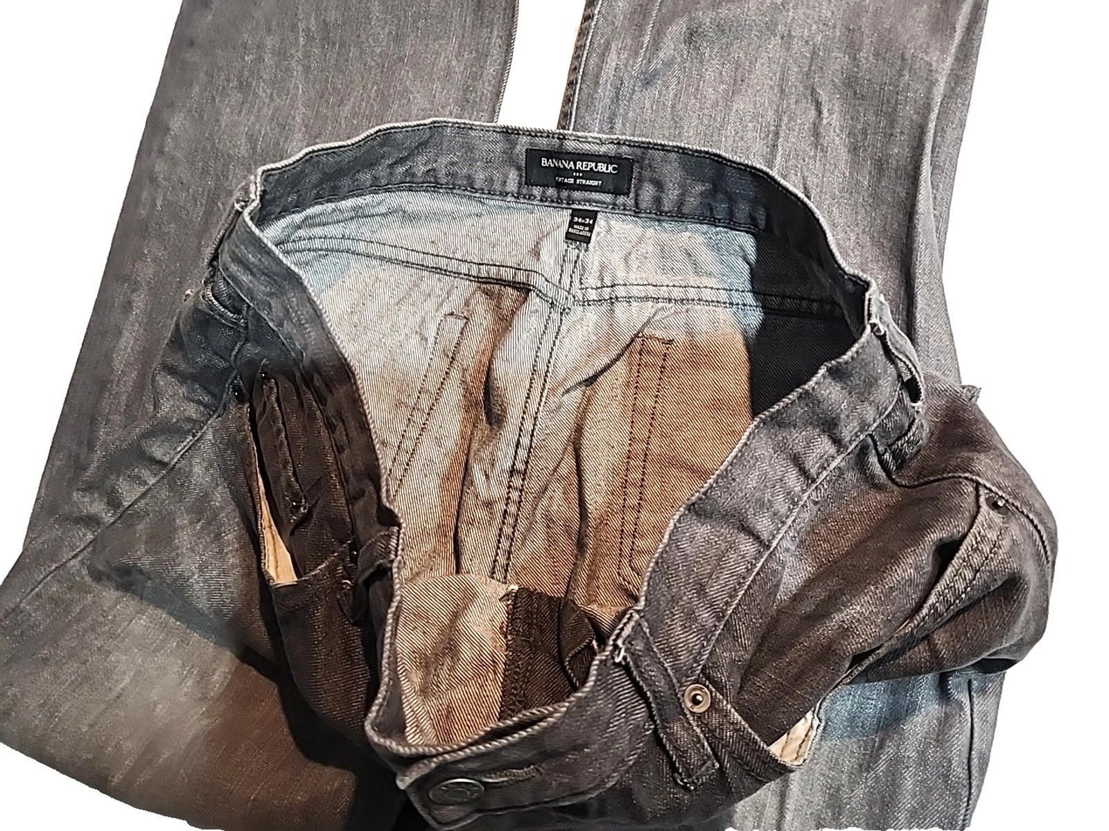 Banana Republic Banana Republic Gray Jeans Vintage Regular Actual 34Wx32L Size US 34 / EU 50 - 4 Thumbnail