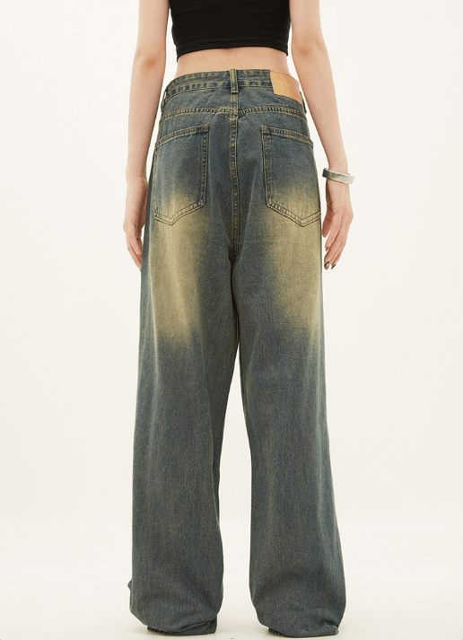 Japanese Brand × Jean American retro distressed loose straight jeans y2k Size US 32 / EU 48 - 5 Thumbnail