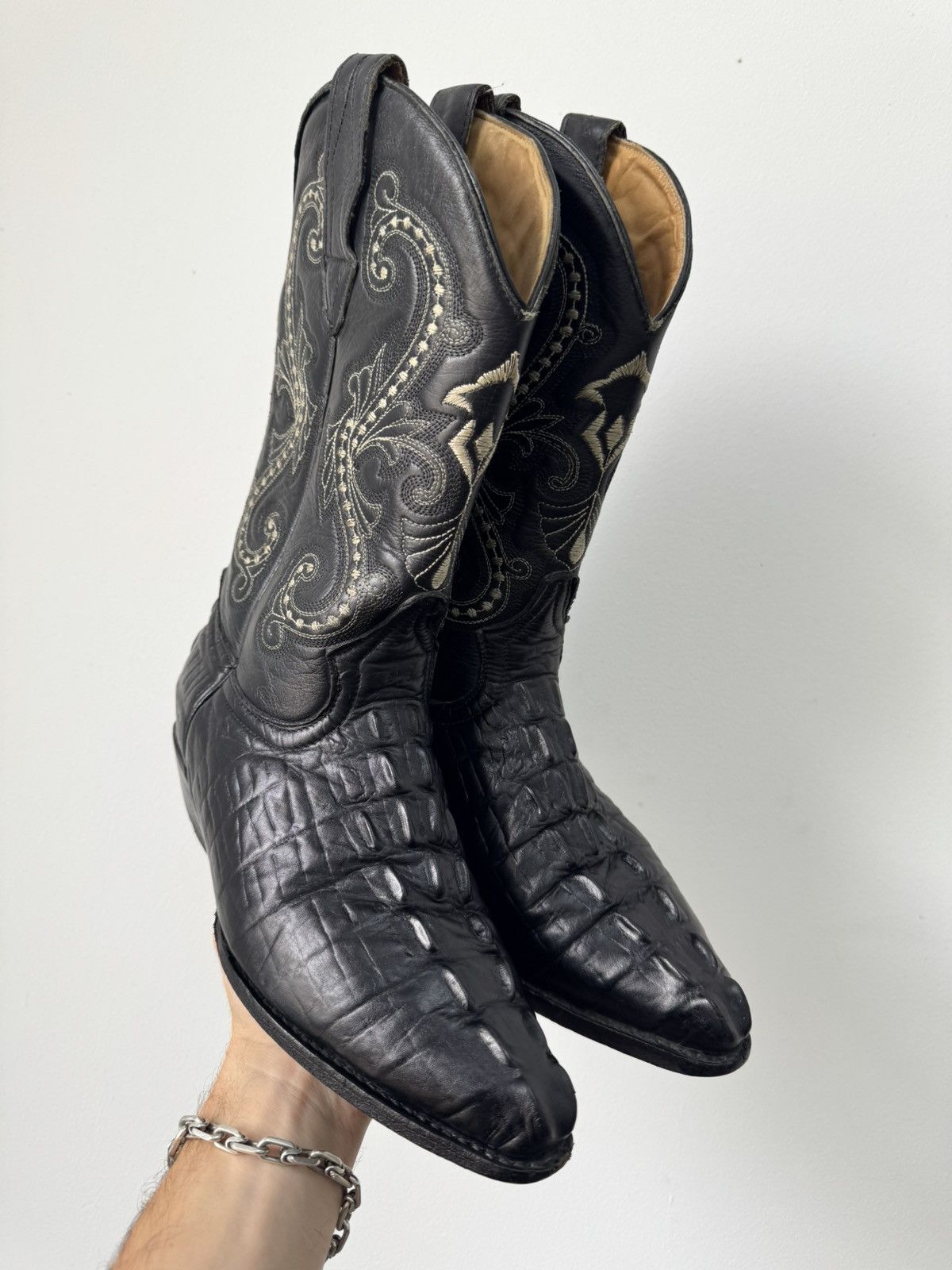 If Six Was Nine Rare Alligator leather western boots 90s guidi style y2k Size US 8 / EU 41 - 9 Thumbnail