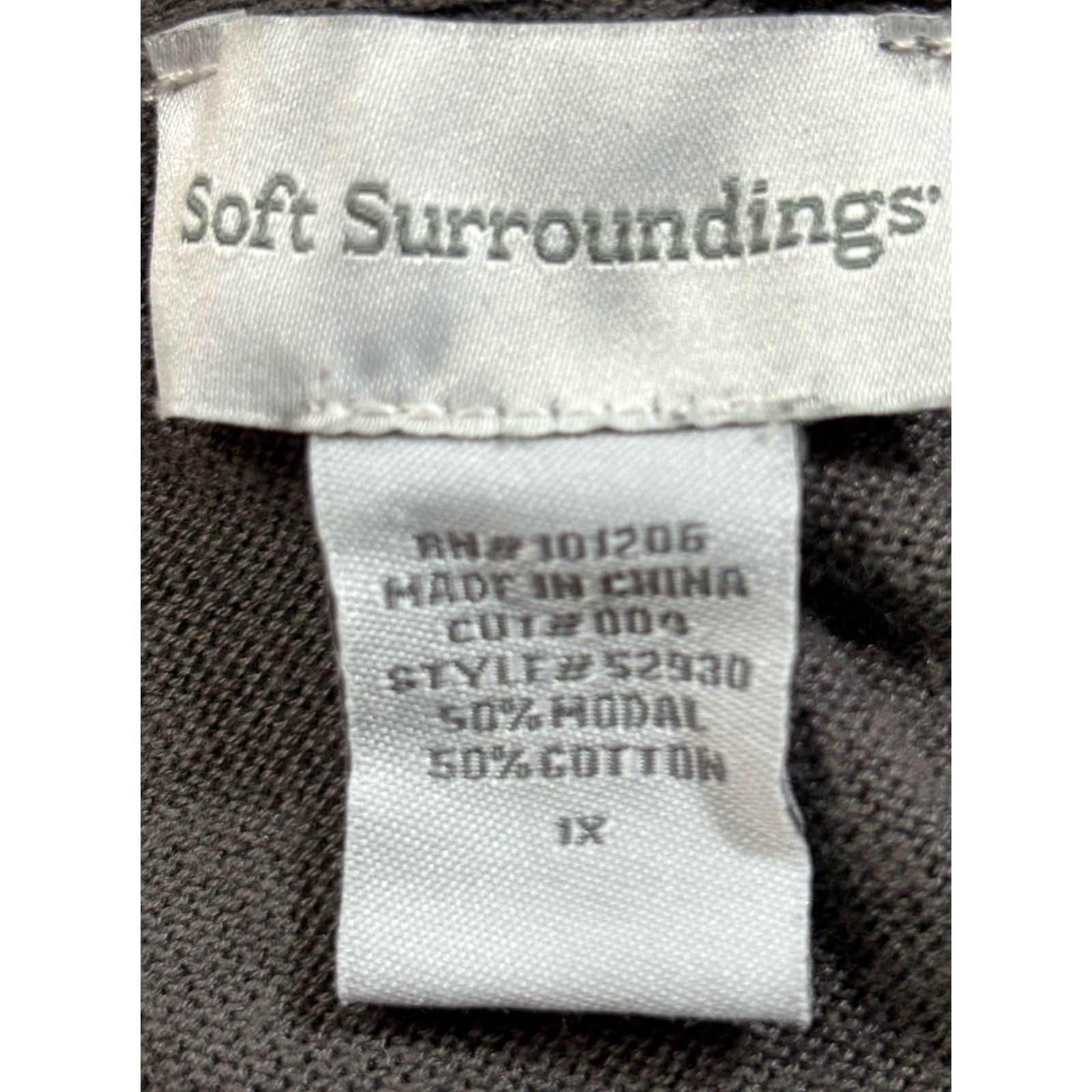 Soft Surroundings SOFT SURROUNDINGS Cardigan Sweater 1X Plus Women’s Grey Knit with Pockets Size XL / US 12-14 / IT 48-50 - 6 Thumbnail
