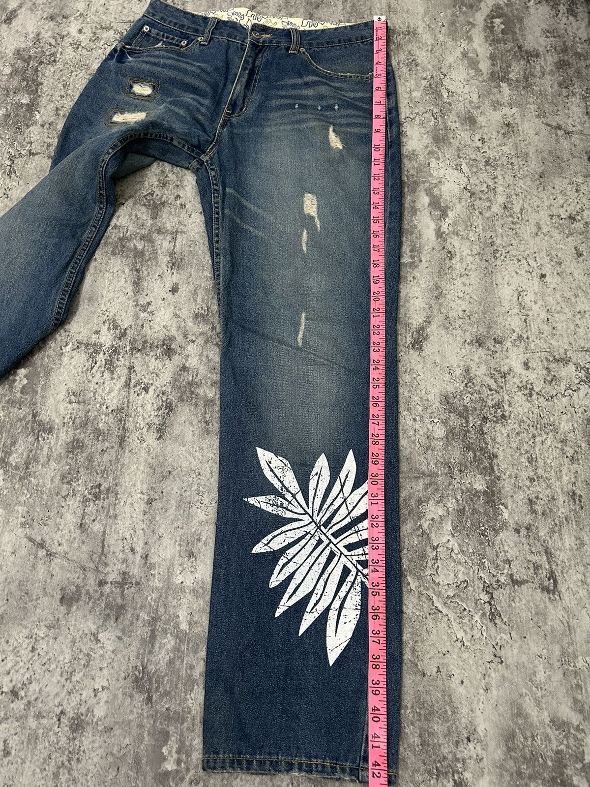 Body Glove × If Six Was Nine × Japanese Brand Japanese Brand Body Glove Distressed leaf Jeans Size US 32 / EU 48 - 20 Thumbnail