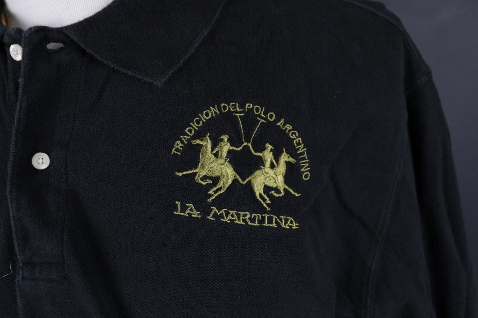 La Martina La Martina Buenos Aires Black #4 Rugby Polo Shirt Size XXL Size US XXL / EU 58 / 5 - 5 Thumbnail