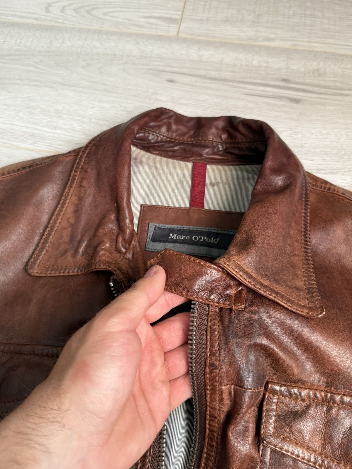 Genuine Leather Vintage Leather Jacket Mark O’polo Size US L / EU 52-54 / 3 - 5 Thumbnail