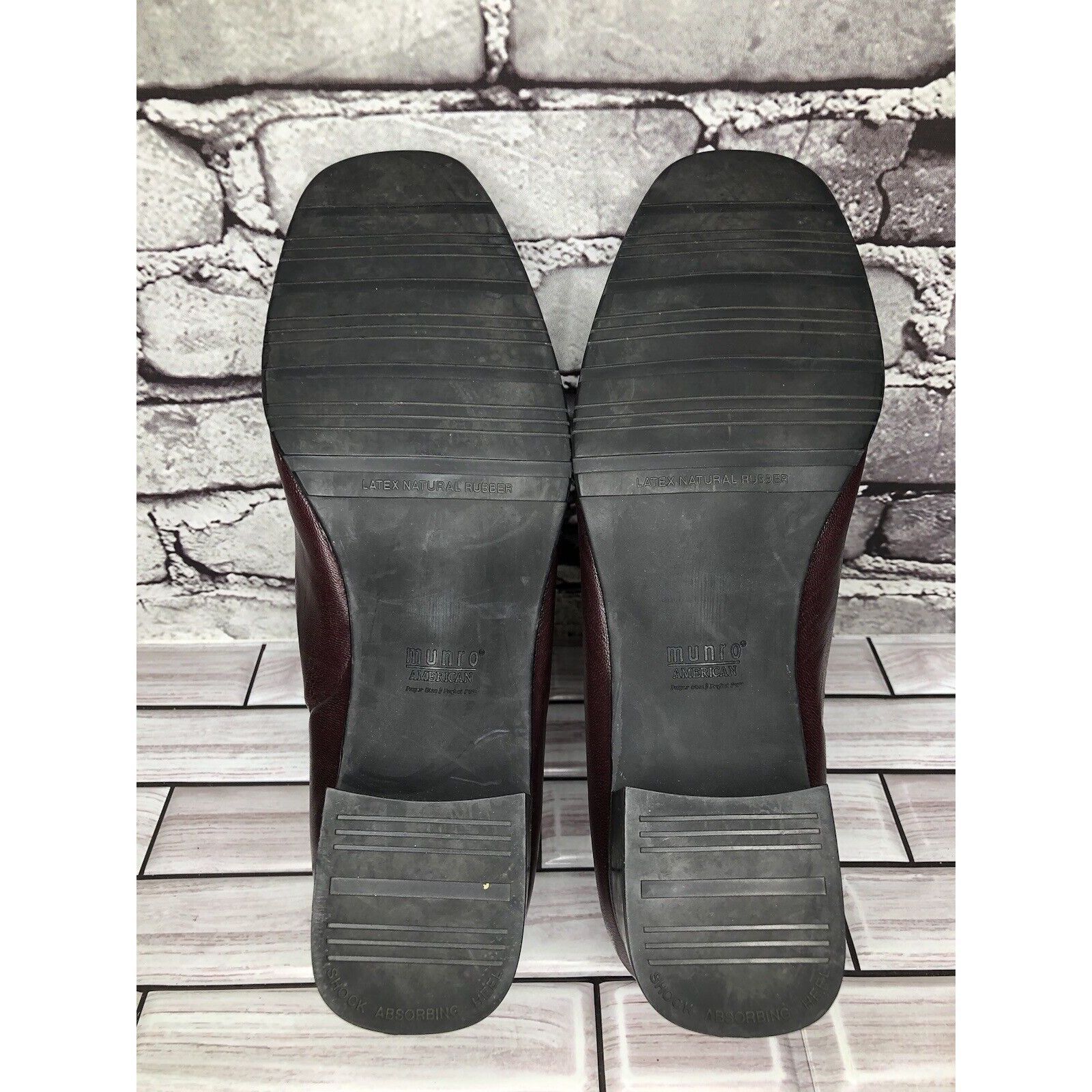 Other Munro American Burgundy Leather Suede Heel Loafer Shoes Wome Size US 10 / IT 40 - 7 Thumbnail