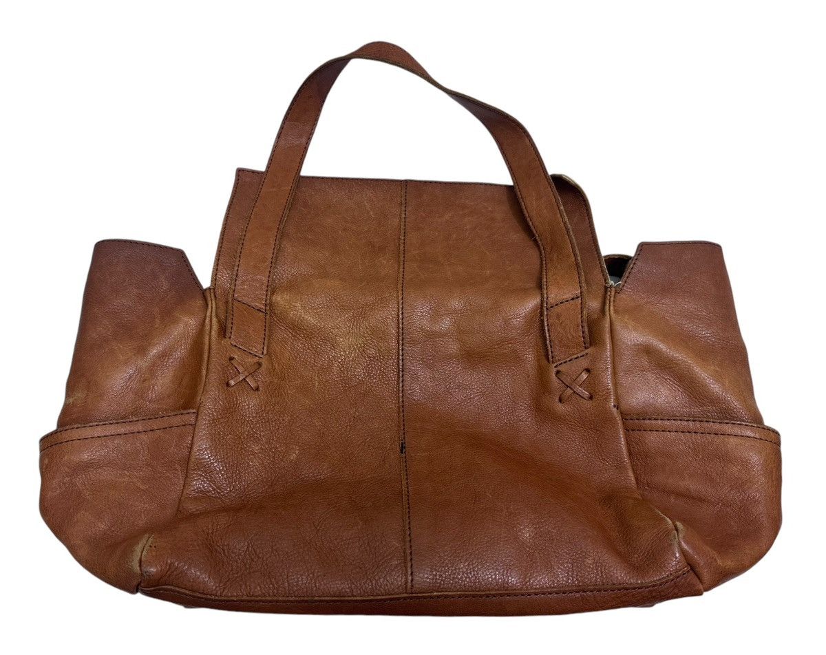 Issey Miyake Vintage Issey Miyake Plantation Leather Patina Handbag Size ONE SIZE - 6 Thumbnail