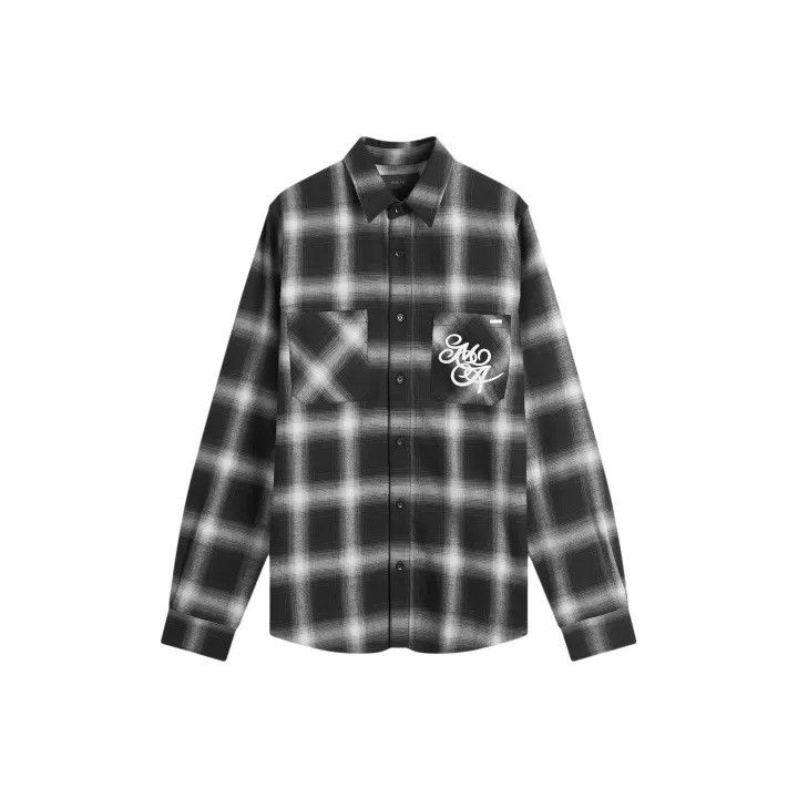 Amiri AMIRI Men's Black FW24 Color-Block Logo Long-Sleeve Shirt Size US XL / EU 56 / 4 - 1 Thumbnail