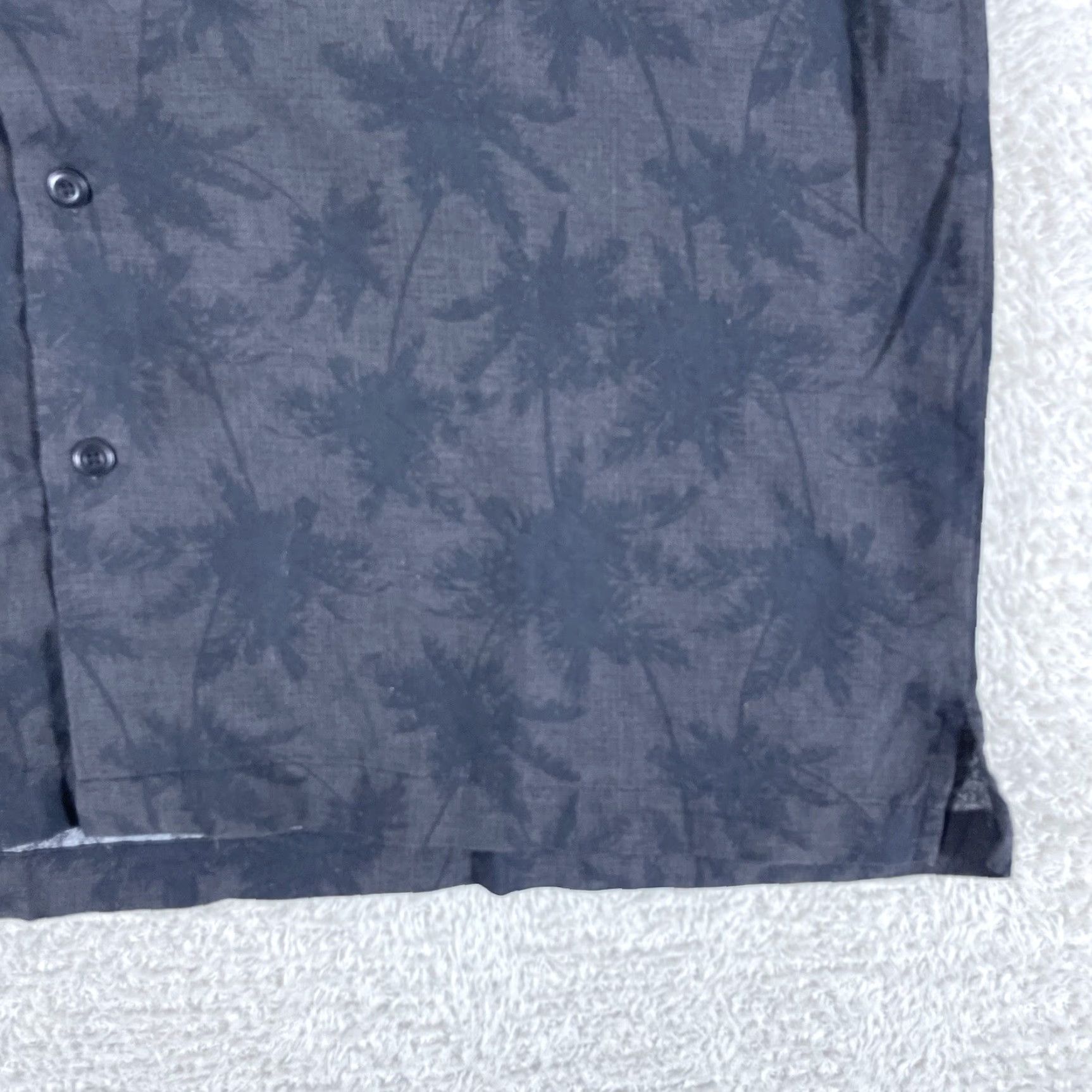 Nat Nast Nat Nast Shirt Mens Large Black Palm Trees Print Silk Cotton Camp Button Up Size US L / EU 52-54 / 3 - 6 Thumbnail