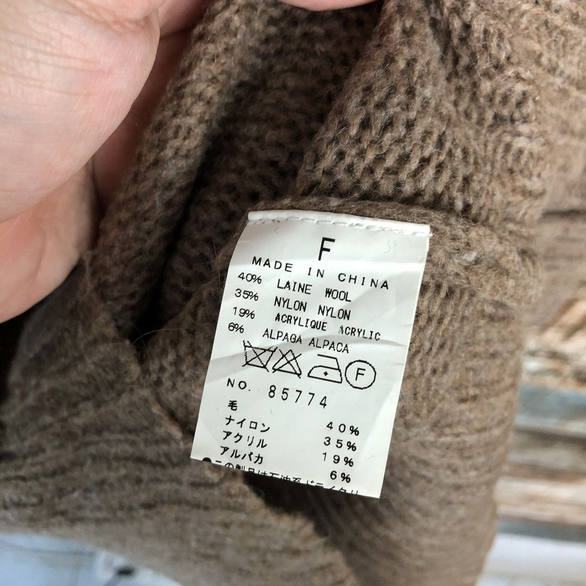 Homespun Knitwear × Japanese Brand Cloudney And John Wad wool Brown Knitwear #A2215 Size L / US 10 / IT 46 - 11 Thumbnail