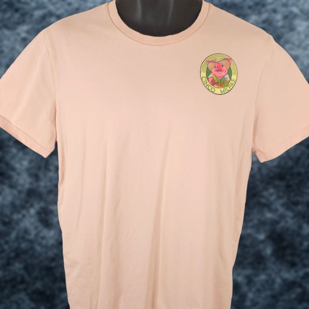 Vintage Cinco Milpas Pig T Shirt Mens Size Large Orange Farmer Farming Shirt Mens Grand Orange Size US L / EU 52-54 / 3 - 1 Thumbnail