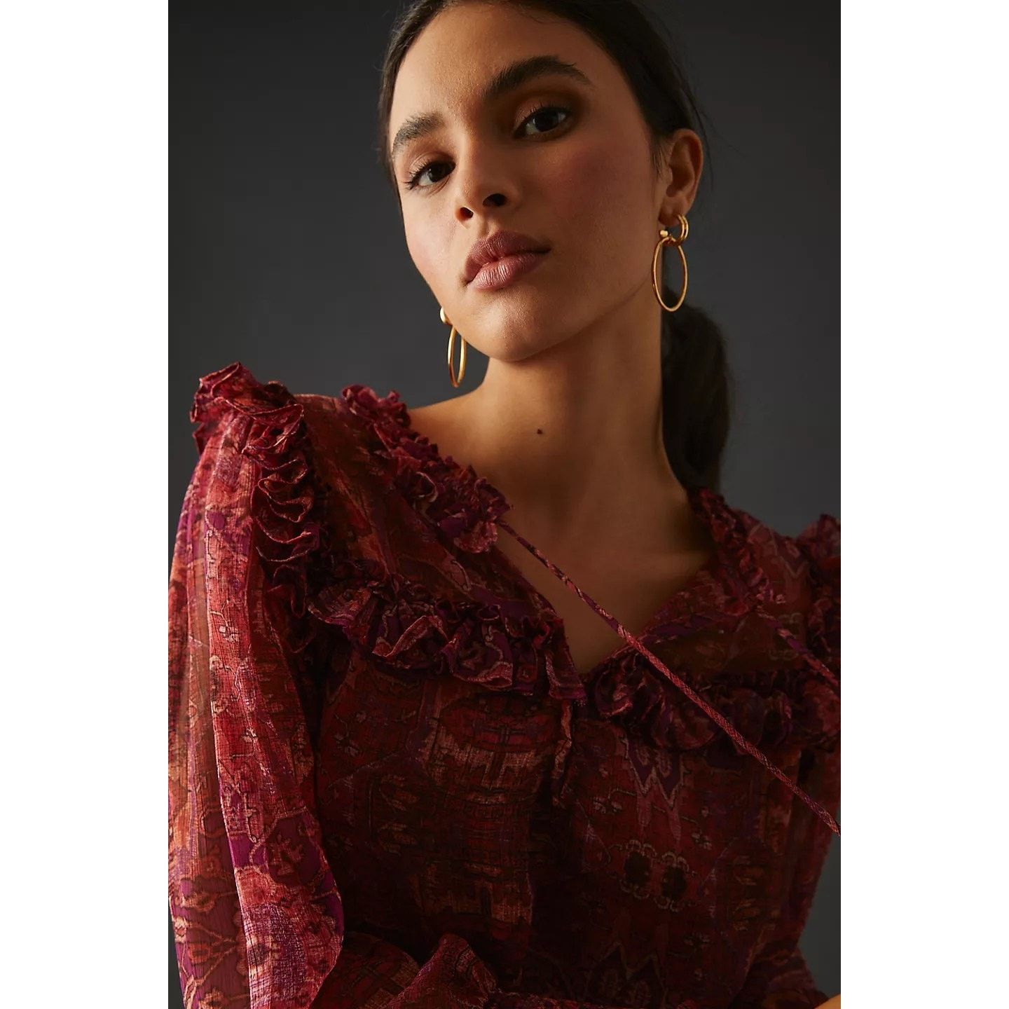 Anthropologie New Anthropologie MISA Raffi Top $295 XSMALL Tapestry Size XS / US 0-2 / IT 36-38 - 2 Thumbnail