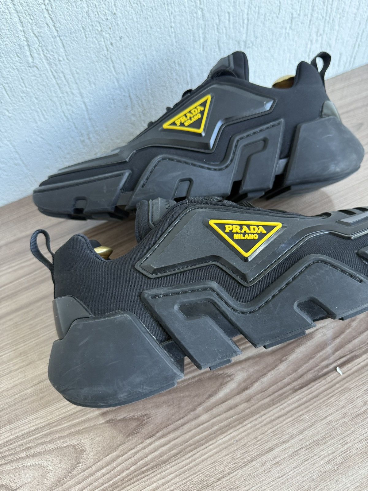 Prada 😤🔥 techno stretch fabric sneakers Size US 10 / EU 43 - 13 Thumbnail
