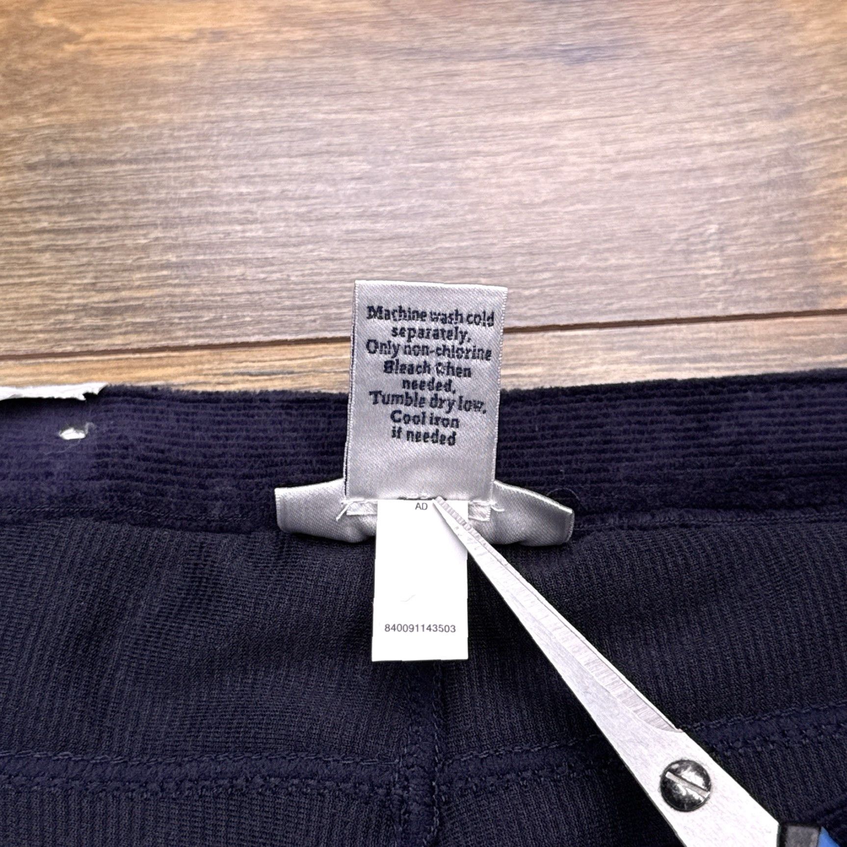 Croft & Barrow Croft Barrow Corduroy Legging Womens XL Navy Stretch Comfort Waist New Size 40" / US 18 - 5 Thumbnail