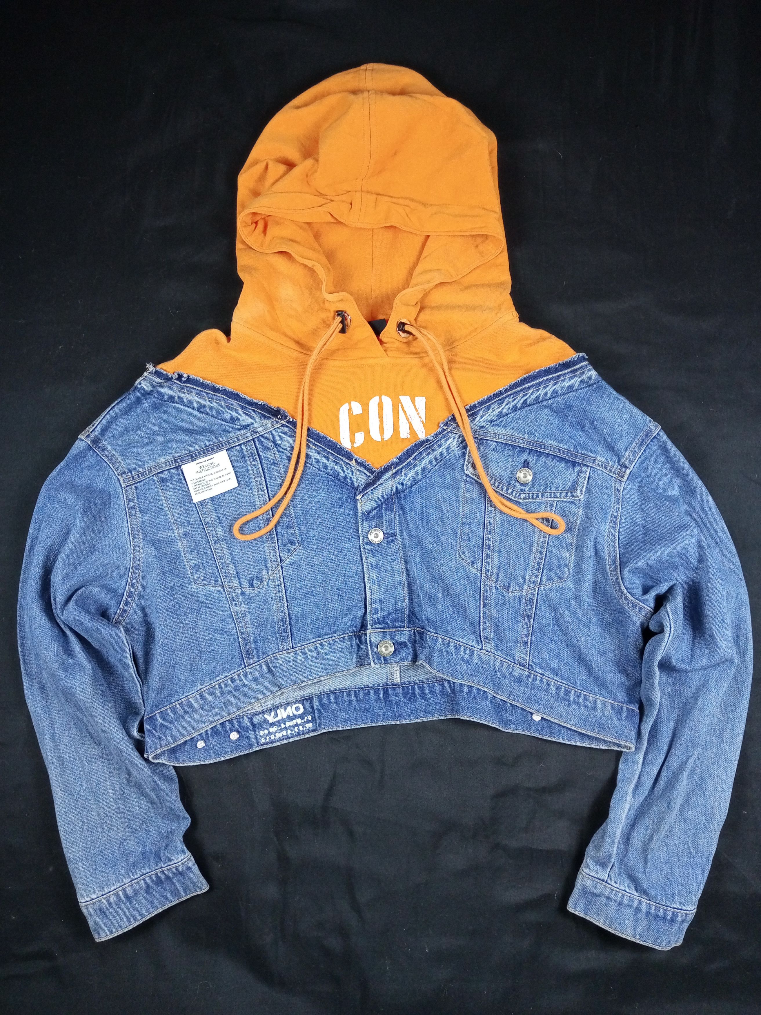 Hysteric Glamour ONLY Denmark Crop Top Denim Hoodie Size S / US 4 / IT 40 - 1 Thumbnail