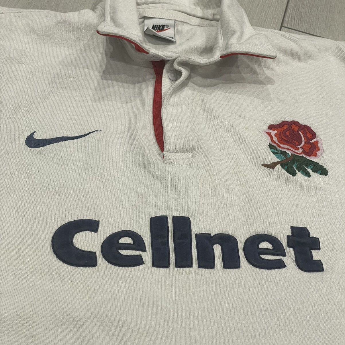 Nike Retro 90s Nike England Rugby Cellnet shirt Jersey goalkeeper Size US L / EU 52-54 / 3 - 2 Thumbnail