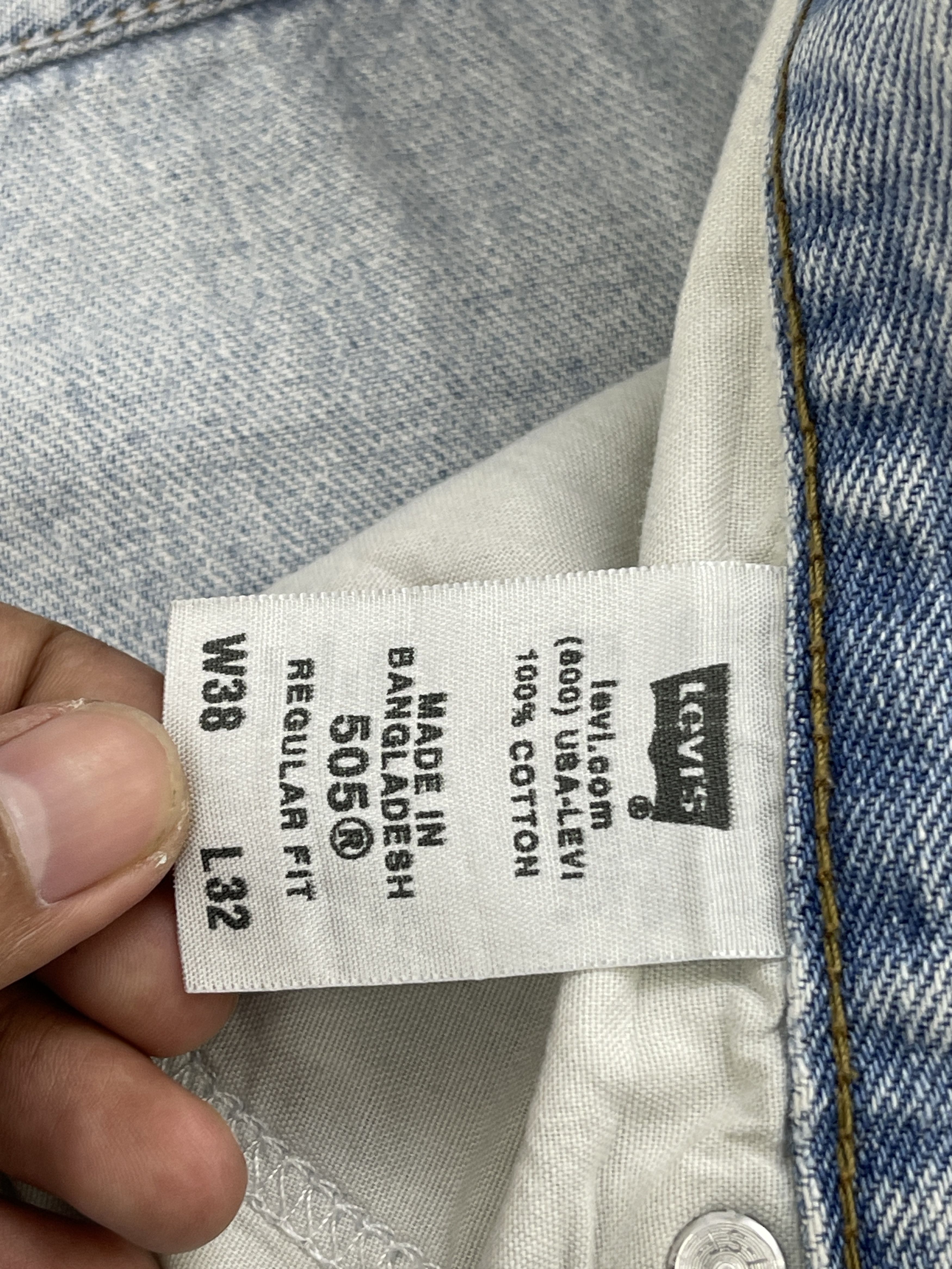 Levi's × Vintage Vintage Levis 505 Lightwash Jeans DP2490 Size US 36 / EU 52 - 7 Thumbnail